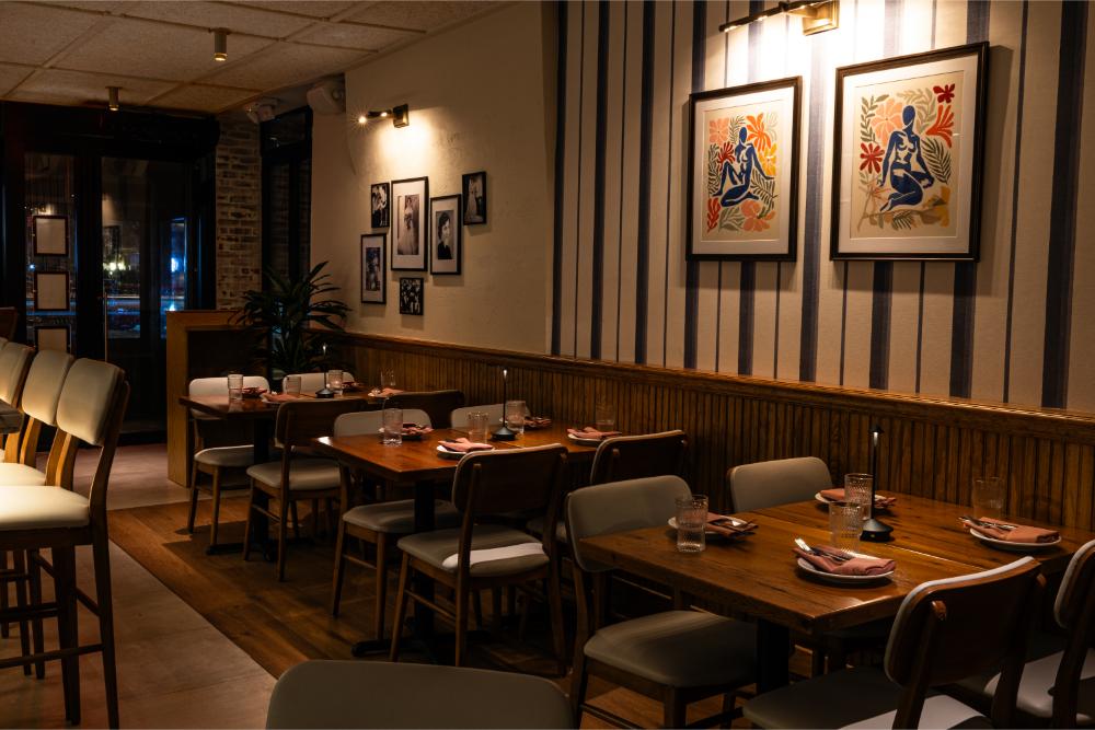 Intimate dining table setup